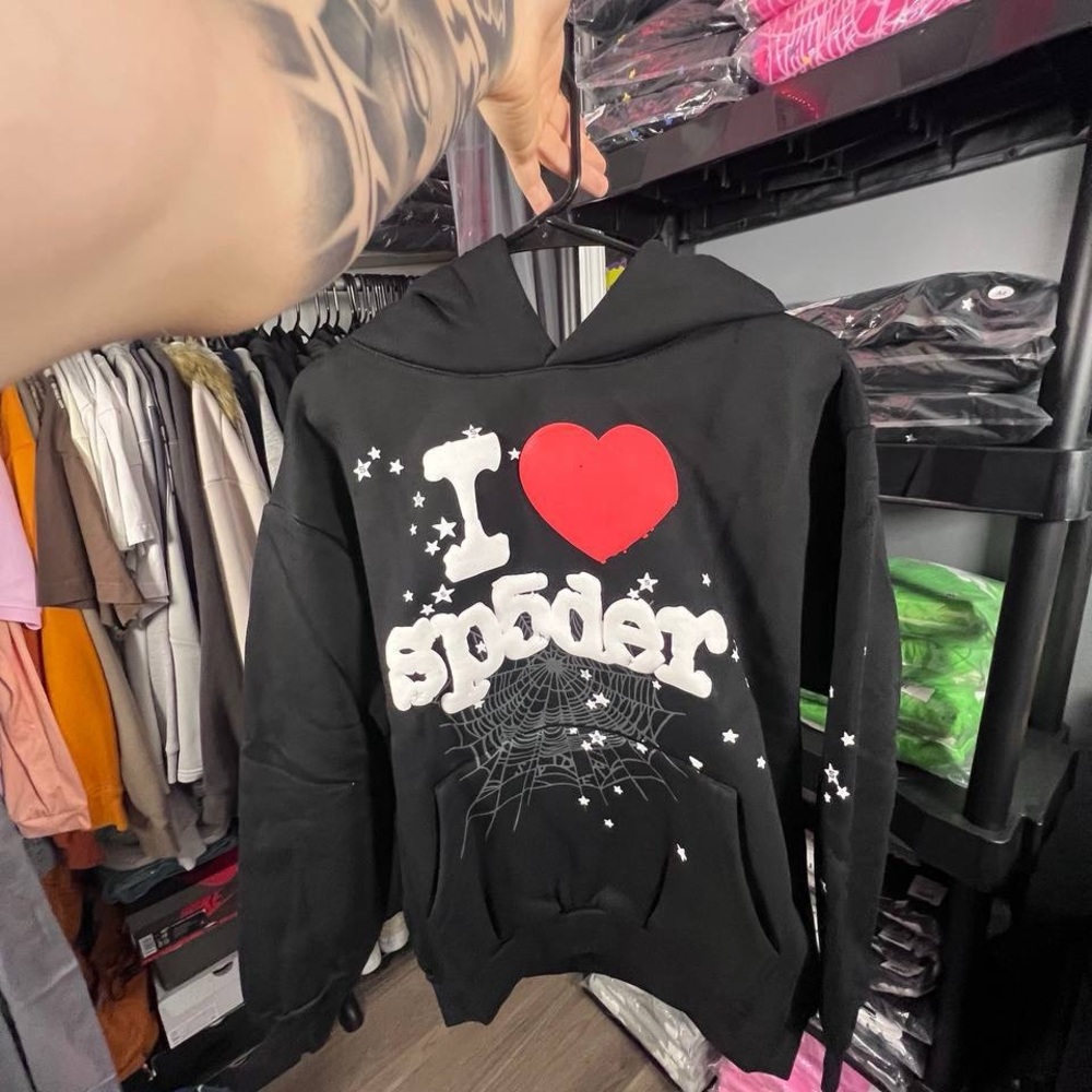Black and Red Graphic Hoodie Jacket